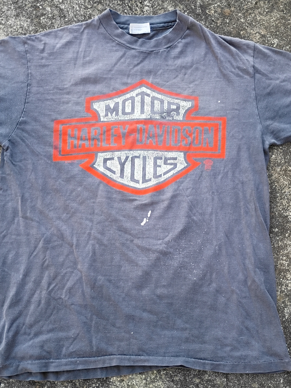 Vintage 90's Harley Davidson Shield Logo T Shirt Size Large Englewood Colorado